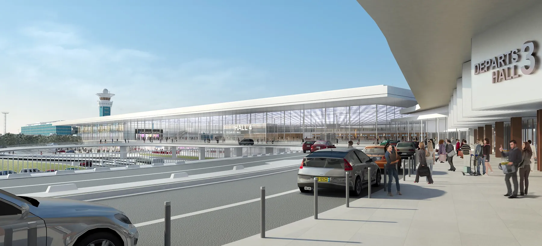 Dépose devant le terminal de l'aéroport d'Orly