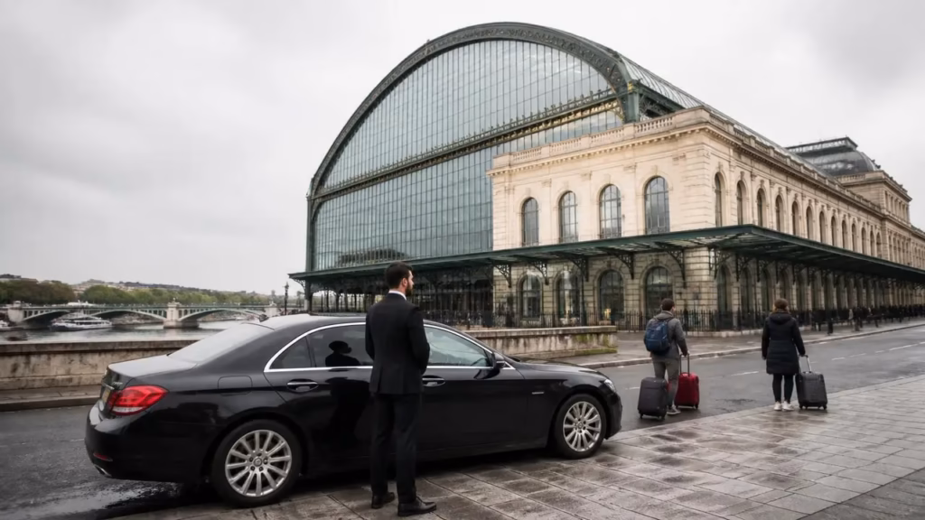 Chauffeur VTC devant Paris Austerlitz