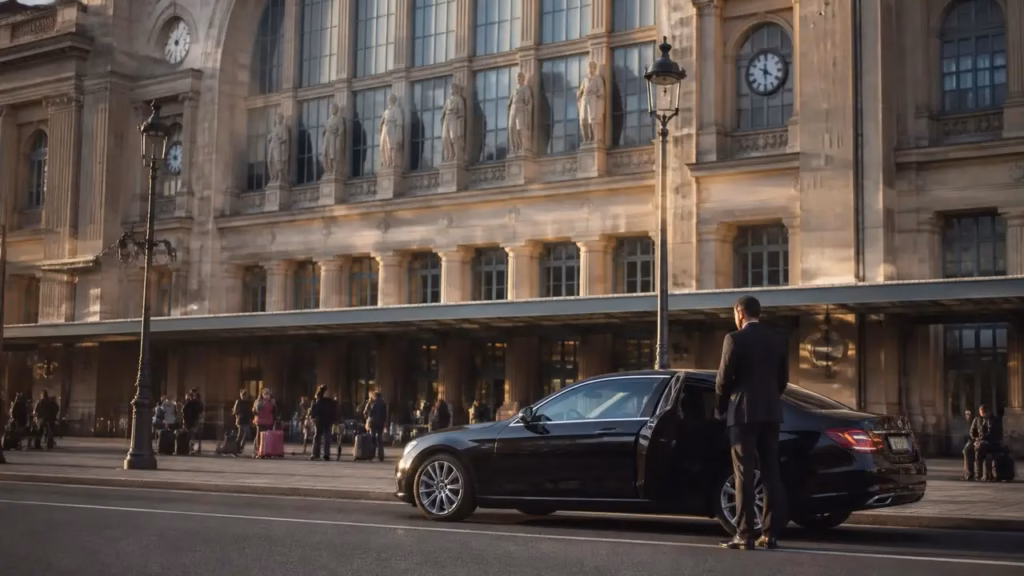 Chauffeur VTC devant Paris Gare du Nord
